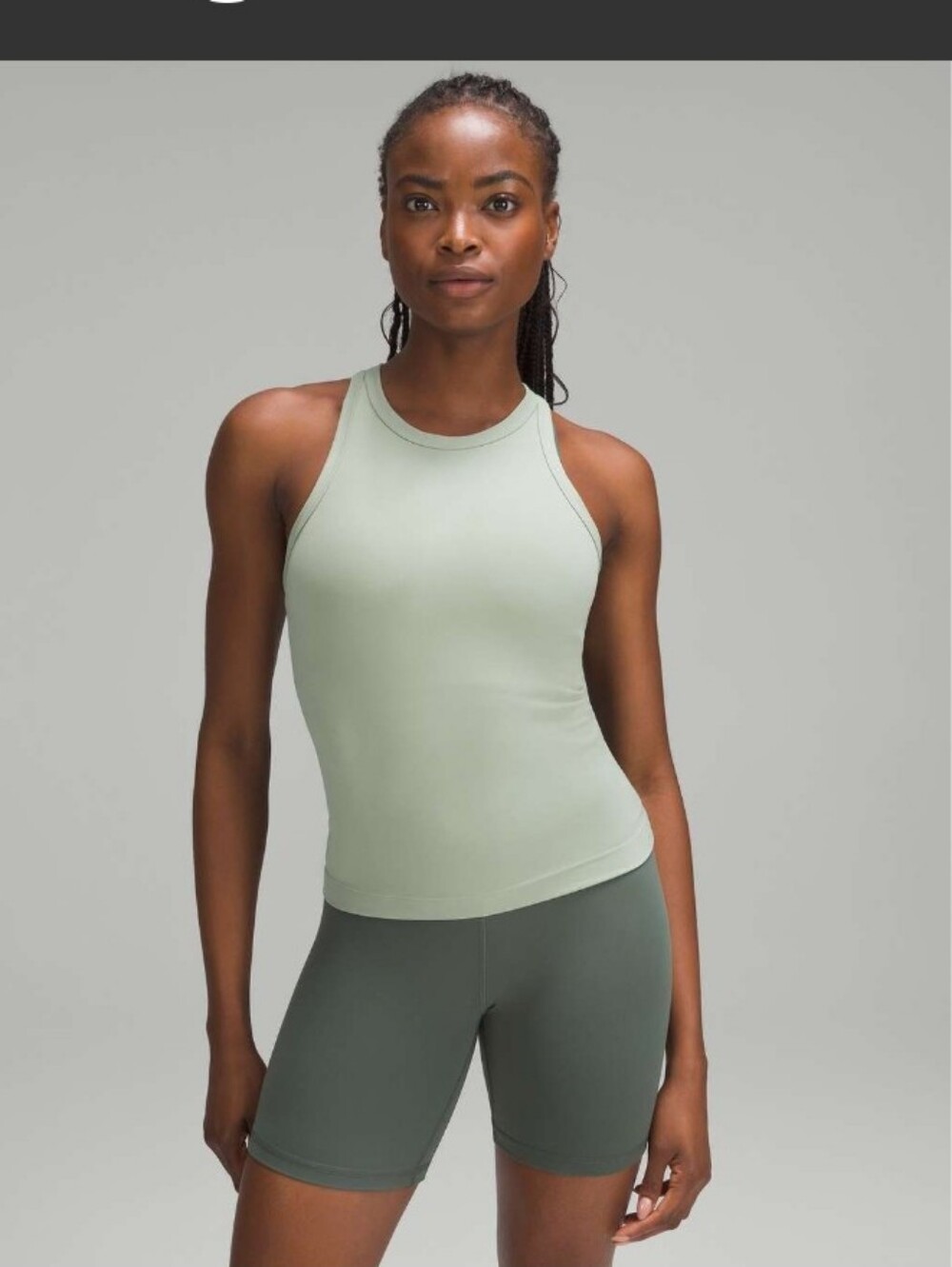 NWT Lululemon Align Waist Length Racerback Top Tank Size 10 Palm Court Green New